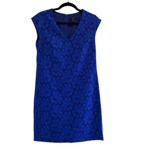 J Crew Blue Lace Cocktail Dress - Size: 6